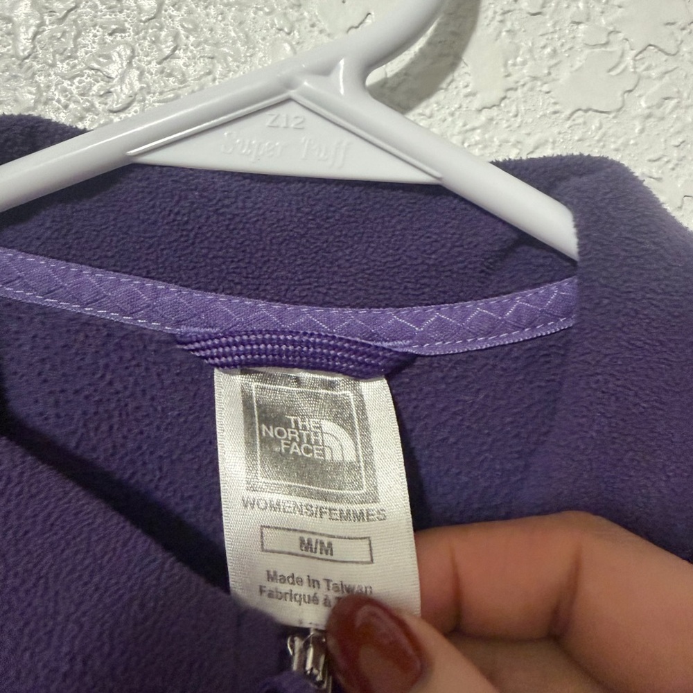 The North Face Purple 1/4 Zip Fleece Pull Over - Picture 3 of 4